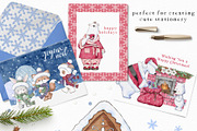 Cute Christmas Characters, a Seasonal Illustration by Pretty Little Lines (Thumbnail 5 of 16)