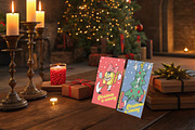 Retro groovy Christmas characters, an Illustration by Anastasiya Klempach (Thumbnail 3 of 6)