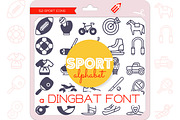 Sport Alphabet - Dingbat Font, a Symbol Font by WADLEN (Thumbnail 1 of 7)