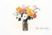 Flower Vase Watercolor Clipart, a Decorative Illustration by New-School-Wave (Thumbnail 4 of 5)