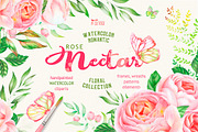 Watercolor Rose Nectar - clipart, an Illustration by LaVika (Thumbnail 1 of 8)