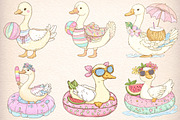 Summer Goose Clipart Bundle, an Illustration by Digital Artistic99 (Thumbnail 4 of 11)