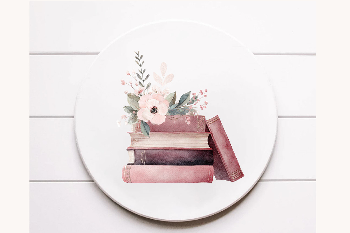 Watercolor Pink Books and Frames, an Education Illustration by Designworld (Photo 9 of 9)