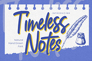 Timeless Notes - Natural Hand Drawn, a Font by Gassstype (Thumbnail 1 of 8)