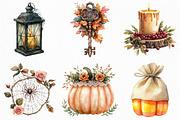 Soft Rustic Halloween Clipart, an Illustration by Craft Nest (Thumbnail 2 of 6)