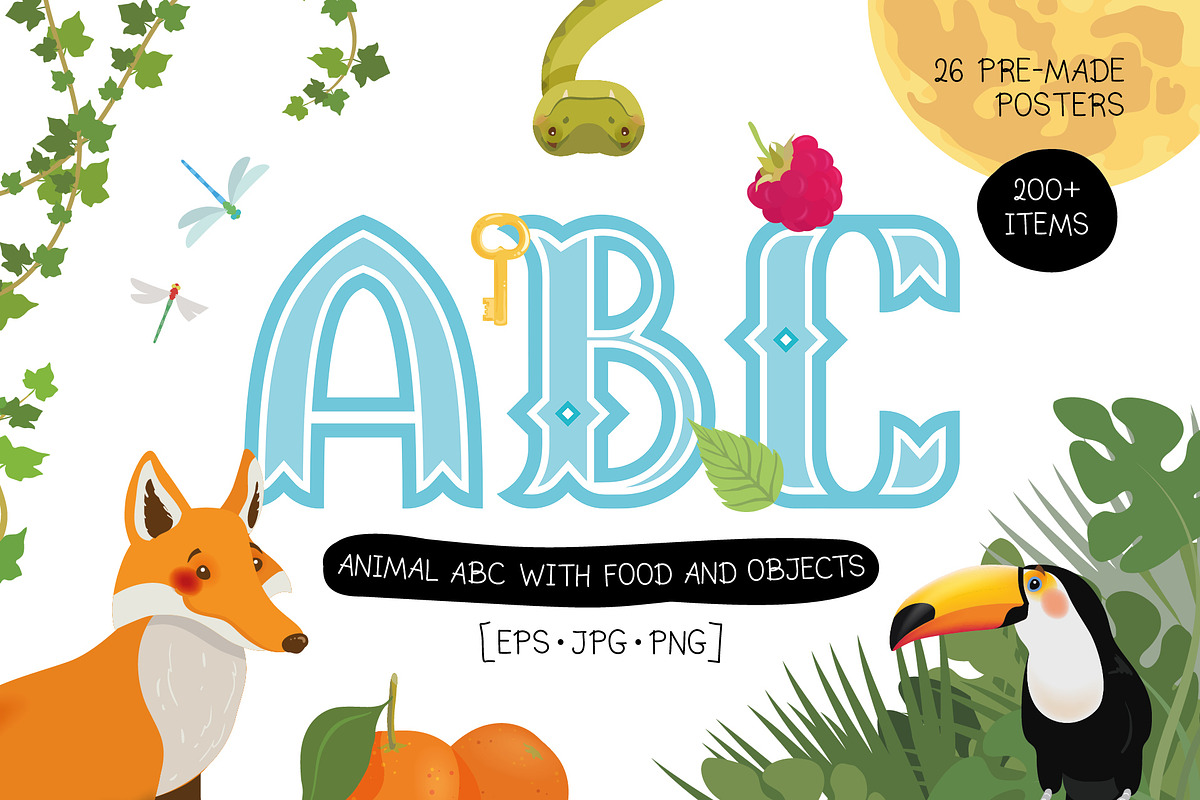 Animal ABC with food and objects, an Animal Illustration by My May Day (Photo 1 of 9)