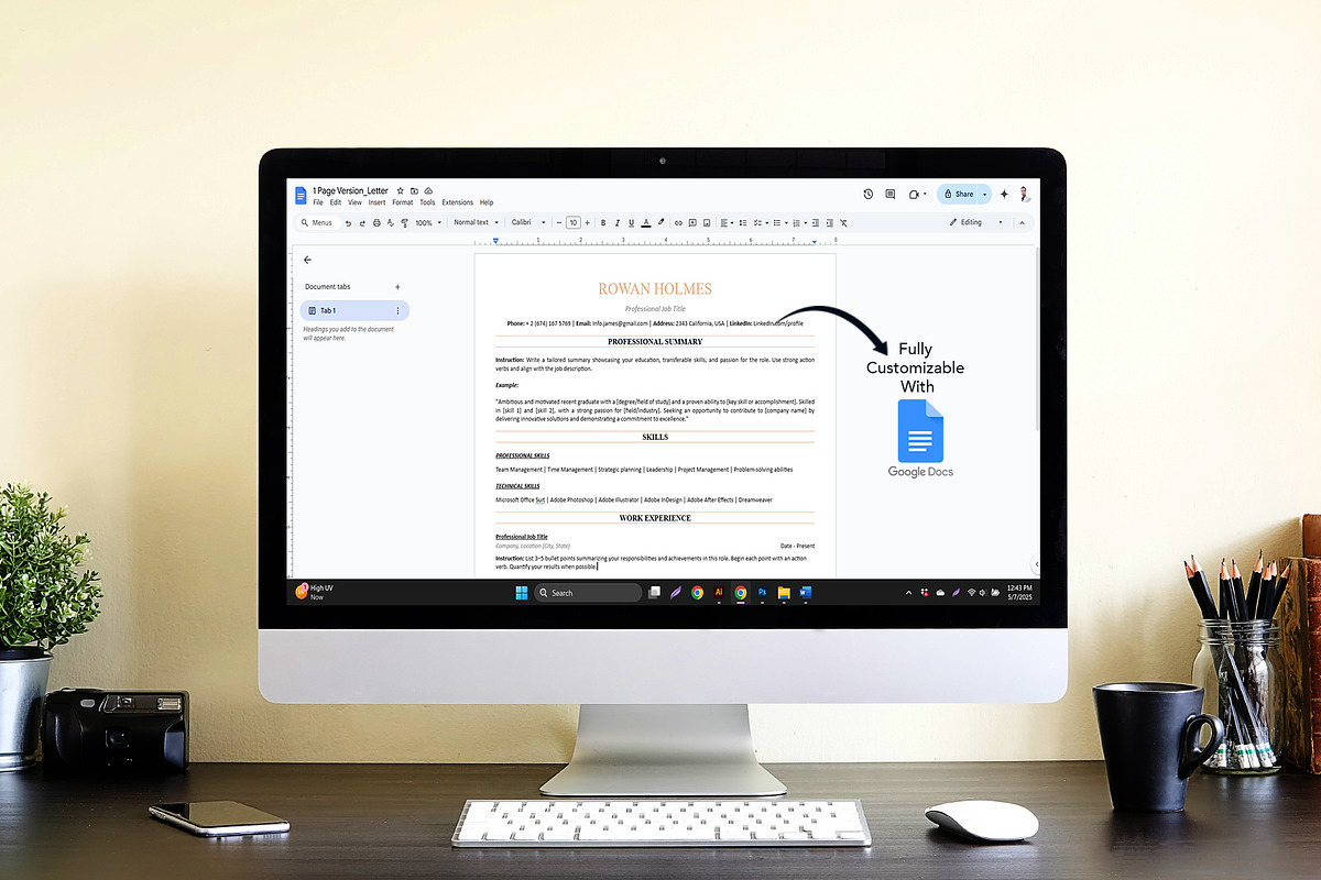 ATS Friendly microsoft word resume, a Resume Template by Design_Xlab (Photo 3 of 10)
