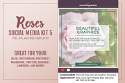 Roses Social Media Kit 5, a Social Media Template by Modern Biz Magic (Thumbnail 1 of 3)