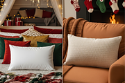 Cozy Christmas Pillow Bundle 400 JPG, a Household Mockup by KennedyStudio (Thumbnail 6 of 13)