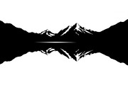 Minimal Mountain Lake Silhouette, a Graphic by hafijul (Thumbnail 8 of 15)