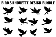 Bird Silhouette design bundle, an Illustration by abu67222 (Thumbnail 1 of 13)