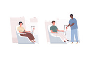 People donating blood set, a Healthcare Illustration by Good Studio (Thumbnail 3 of 3)