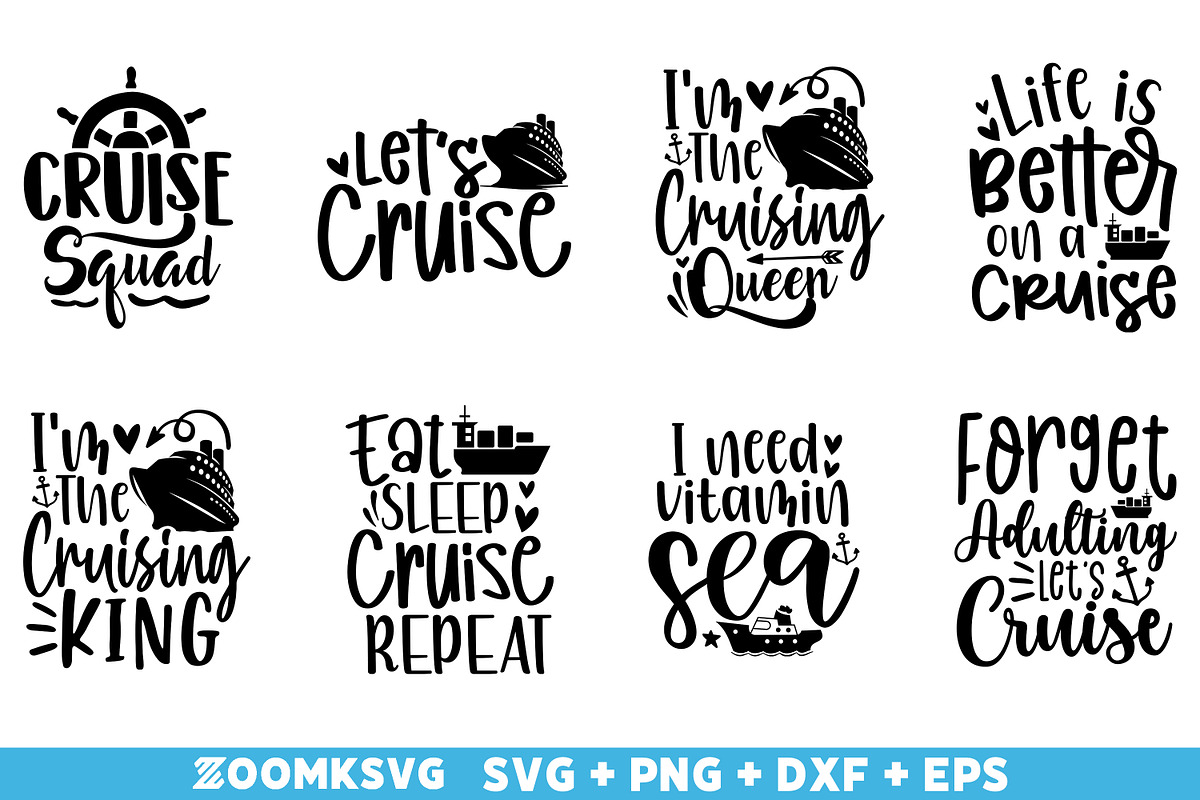Cruise SVG Bundle 40 Designs, an Illustration by ZoomkSVG (Photo 4 of 7)