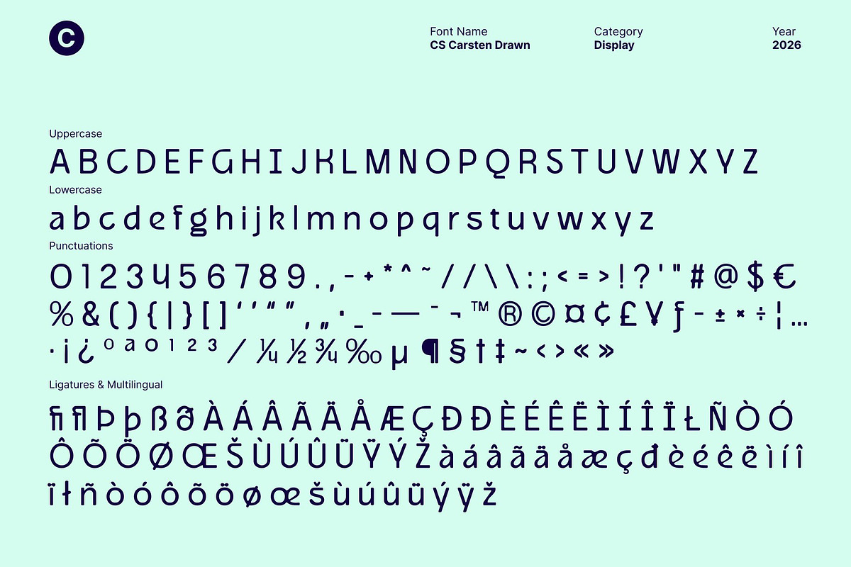 CS Carsten Drawn, a Sans Serif Font by Craft Supply Co. (Photo 8 of 8)