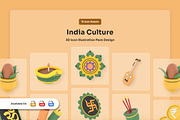 India Spiritual Culture 3D Icons, a Work Illustration by twinstd (Thumbnail 1 of 6)