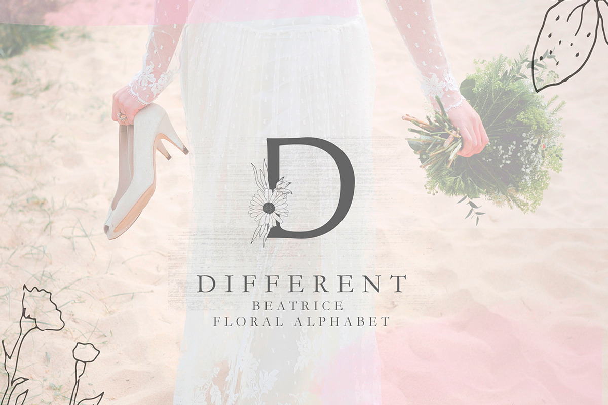 Floral alphabet - BEATRICE preview 3