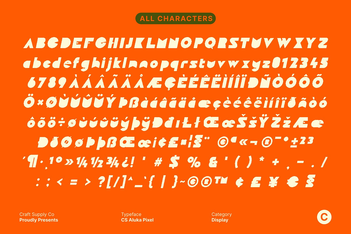 CS Aluka Pixel, a Sans Serif Font by Craft Supply Co. (Photo 6 of 8)