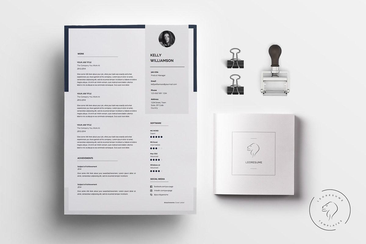 Resume Template Kit - 5 Pages, a Resume Template by Leo Resume (Photo 2 of 7)
