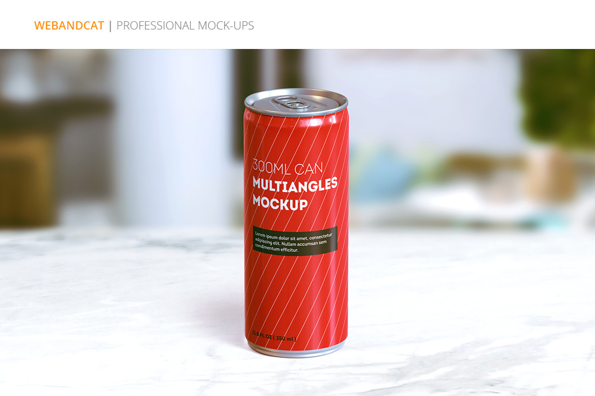 Energy Drink Can Mock-up, a Cups & Container Mockup by WebAndCat (Photo 6 of 9)