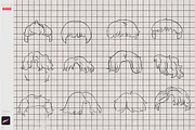 Procreate Hair Styles Anime Chibi, a Brush Add-On by ArtPrintBabe (Thumbnail 12 of 14)