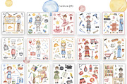 Watercolor Cute Alphabet Professions, an Education Illustration by MayaNavits (Thumbnail 4 of 12)