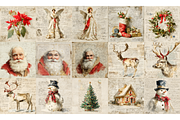 Vintage Christmas Journal Pages Png, an Illustration by Markicha Art (Thumbnail 5 of 6)