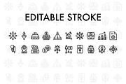 20 Digital Marketing Line Icon, an Outline Icon by khalwa.studio (Thumbnail 2 of 3)