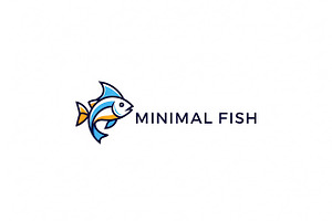 Minimal Fish Logo, a Branding & Logo Template by Logocreative
