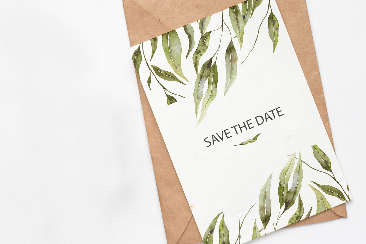 Watercolor leaves collection, a Decorative Illustration by Maria's little shop (Photo 8 of 9)