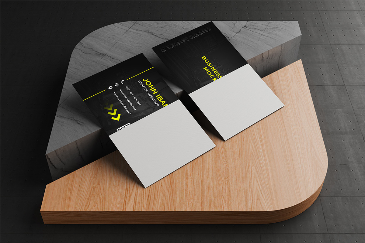 Business Card Mockup, an Advertising Mockup by Alhaytar (Photo 2 of 3)