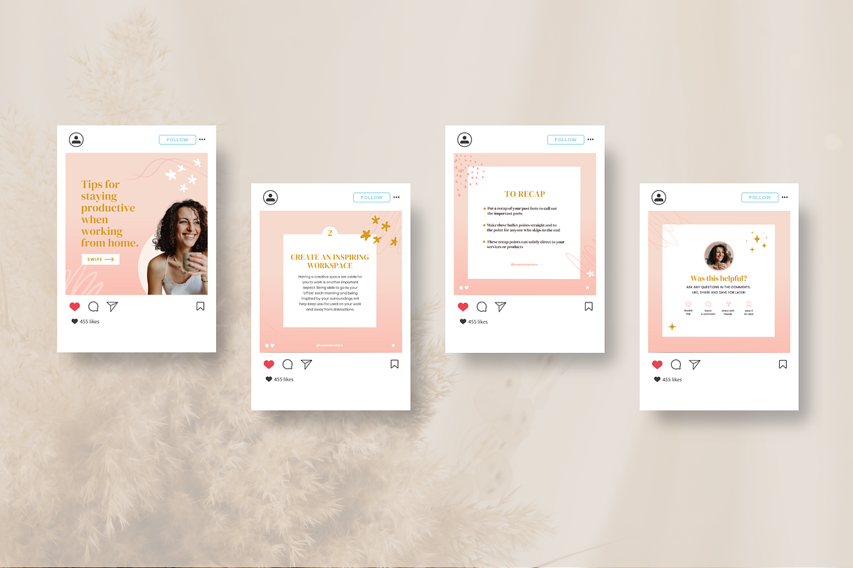 Boho Coach Instagram Carousel Canva, a Social Media Template by Ciera Design Templates (Photo 4 of 9)
