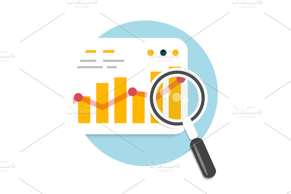 Magnifying Glass And Chart