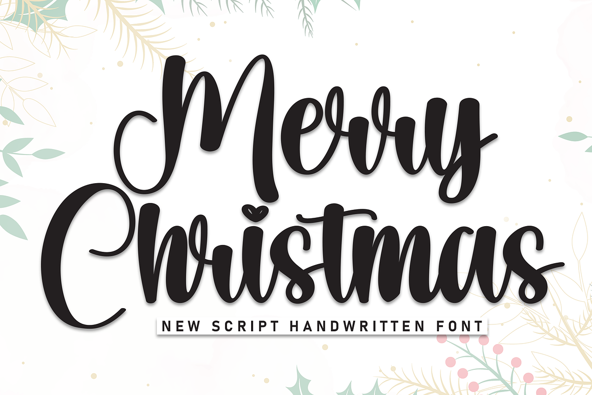 Merry Christmas | Script Font, a Handwritten Font by Scratchones (Photo 1 of 8)