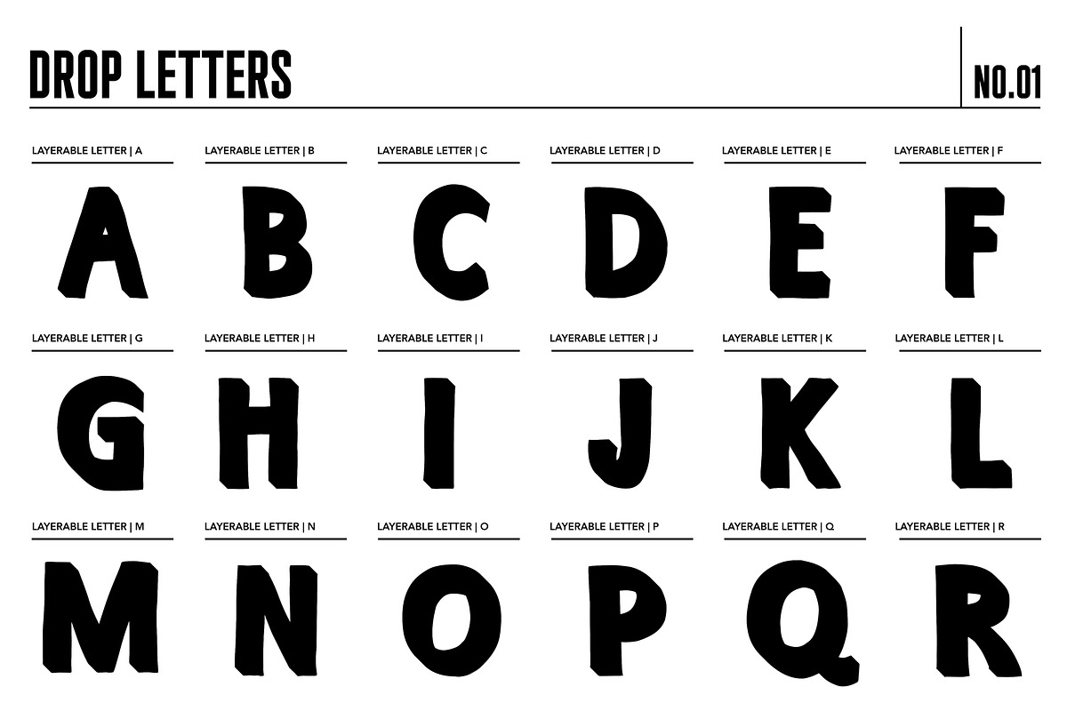 90 Hand Drawn Letters for Procreate, a Brush Add-On by Quiver Supply Co. (Photo 8 of 11)