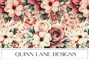 Pretty Floral Surface Pattern, a Pattern Graphic by Quinn Lane Designs (Thumbnail 1 of 5)
