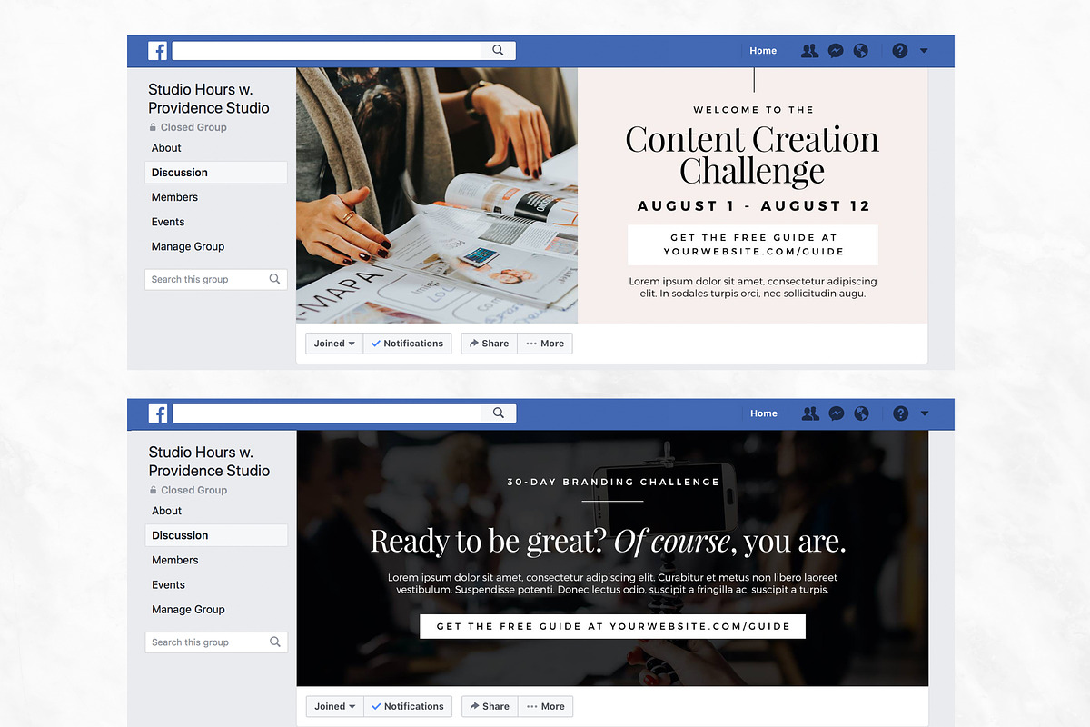 Infopreneur Minimal FB Group Pack, a Social Media Template by Providence Studio (Photo 5 of 7)
