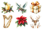 Watercolor Elegant Christmas Clipart, an Illustration by Daily.Designs (Thumbnail 2 of 5)