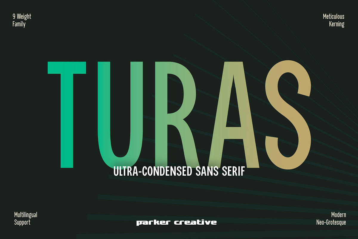 Turas - Modern Condensed Sans Serif, a Sans Serif Font by Parker Creative (Photo 1 of 8)