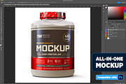 5lb Whey Protein Jar Mockup B3-Pro, a Packaging Mockup by Design Warlord (Thumbnail 2 of 16)