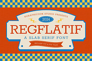 Regflatif, a Slab Serif Font by graphicook (Thumbnail 1 of 10)