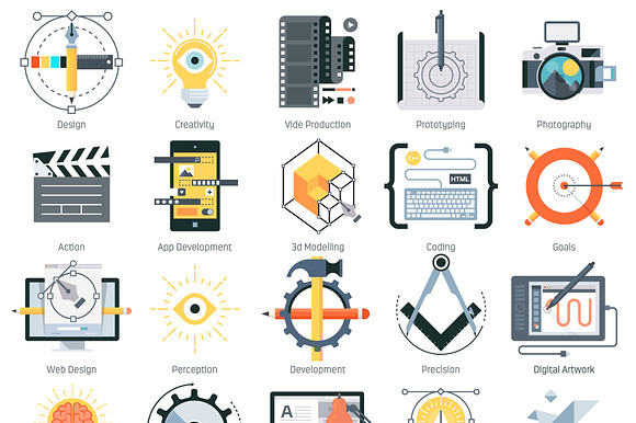 Design and production icon set preview 2