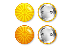 Realistic colorful funky badges, an Object Illustration by 32pixels