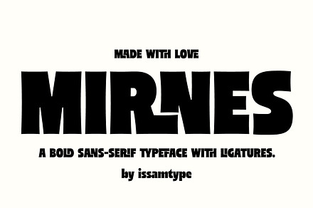 Mirnes – Ligature Sans Serif Font, a Sans Serif Font by Issam Type