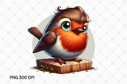 European Robin Bird PNG