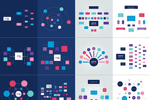 Mega Set Of Various Flowcharts.