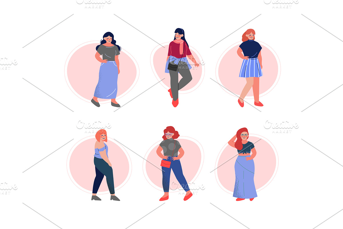 Attractive Plus Size Woman, a Person Illustration by TopVectors