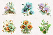 Spring Flower Sublimation Clipart, an Illustration by CreationArt (Thumbnail 6 of 7)