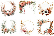 Floral Frame Border Wreath. Boho, an Illustration by DreamArtGraphic (Thumbnail 6 of 7)