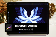 Wing brush in Procreate, a Brush Add-On by Graphics Resources (Thumbnail 2 of 3)