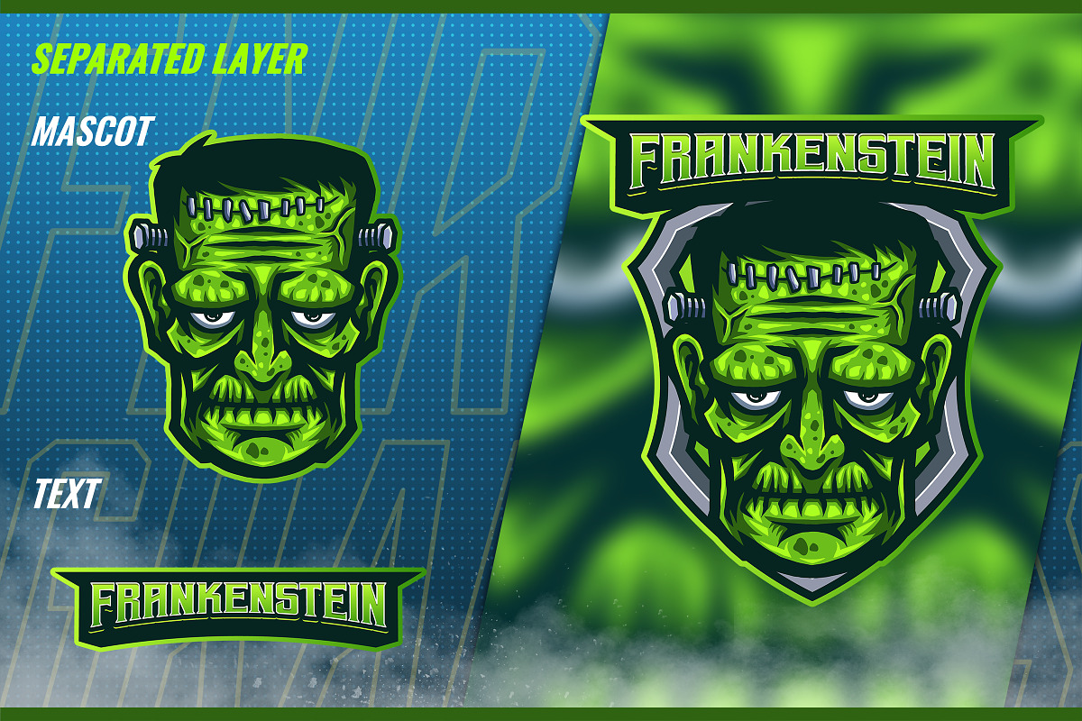 Frankenstein - Mascot & Esport Logo, a Branding & Logo Template by FNR Graphics (Photo 3 of 5)